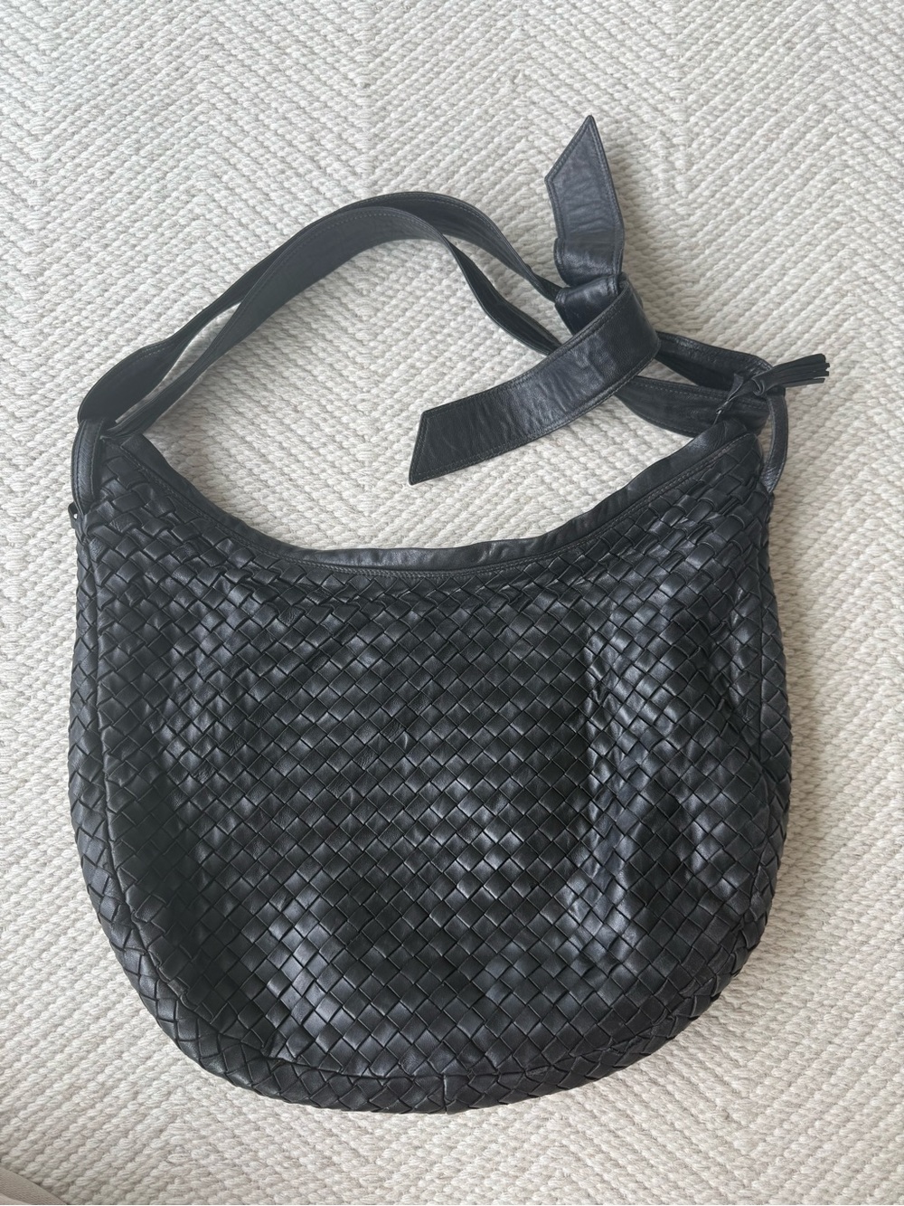 Fenice Handwoven Genuine Leather Boho Hobo Bag Purse made in Italy